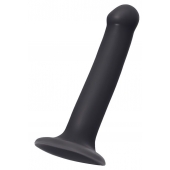 Черный фаллос на присоске Silicone Bendable Dildo M - 18 см. - Strap-on-me - купить с доставкой в Ельце