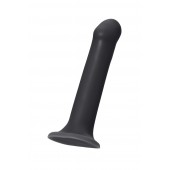Черный фаллос на присоске Silicone Bendable Dildo L - 19 см. - Strap-on-me - купить с доставкой в Ельце