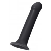Черный фаллос на присоске Silicone Bendable Dildo L - 19 см. - Strap-on-me - купить с доставкой в Ельце