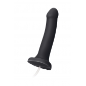 Черный фаллос с имитацией эякуляции Silicon Cum Dildo L - 19,6 см. - Strap-on-me - купить с доставкой в Ельце