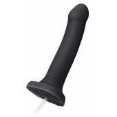 Черный фаллос с имитацией эякуляции Silicon Cum Dildo L - 19,6 см. - Strap-on-me - купить с доставкой в Ельце