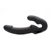 Черный безремневой страпон Urge Silicone Strap On с пультом ДУ - 24 см. - XR Brands - купить с доставкой в Ельце