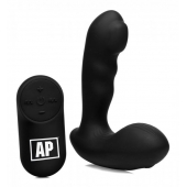 Черный стимулятор простаты Alpha-Pro 7X P-Milker Silicone Prostate Stimulator with Milking Bead - XR Brands - в Ельце купить с доставкой