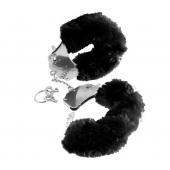 Металлические наручники Furry Love Cuffs с черным мехом - Pipedream - купить с доставкой в Ельце