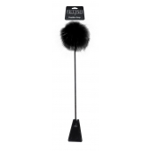 Черный стек Feather Crop с пуховкой на конце - 53,3 см. - Pipedream - купить с доставкой в Ельце