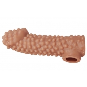 Насадка на фаллос с бугорками - 17,6 см. - KOKOS - в Ельце купить с доставкой