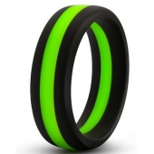Черно-зеленое эрекционное кольцо Silicone Go Pro Cock Ring - Blush Novelties - в Ельце купить с доставкой