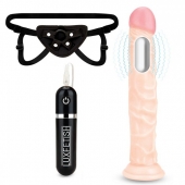 Регулируемые трусики с вибрирующей насадкой - 21 см. - Lux Fetish - купить с доставкой в Ельце