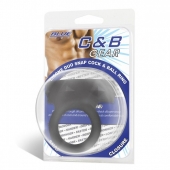Черное двойное силиконовое кольцо С B GEAR - BlueLine - в Ельце купить с доставкой