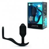 Черное эрекционное кольцо с анальным плагом Snug   Tug - b-Vibe - в Ельце купить с доставкой