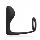 Стимулятор простаты с фиксацией эрекционным кольцом Prostate Gear - BlueLine - в Ельце купить с доставкой