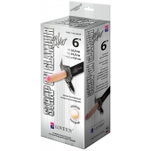 Пояс-трусики с насадкой Glamour Silver - 15,5 см. - LOVETOY (А-Полимер) - купить с доставкой в Ельце