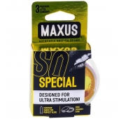 Презервативы с точками и рёбрами в пластиковом кейсе MAXUS Special - 3 шт. - Maxus - купить с доставкой в Ельце