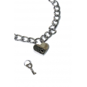 Серебристый ошейник Embrace с ключиком - Lola Games - купить с доставкой в Ельце