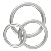 Набор из 3 эрекционных колец под металл Metallic Silicone Cock Ring Set - Orion - в Ельце купить с доставкой