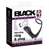Черное эрекционное кольцо с анальной вибропробкой Vibrating Ring   Plug - Orion - в Ельце купить с доставкой