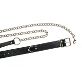 Черный ошейник с поводком Wild - Lola Games - купить с доставкой в Ельце