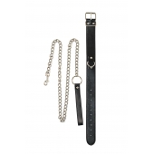 Черный ошейник с поводком Wild - Lola Games - купить с доставкой в Ельце