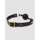 Черный кляп-шар Bound to You Faux Leather Ball Gag - Fifty Shades of Grey - купить с доставкой в Ельце