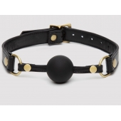 Черный кляп-шар Bound to You Faux Leather Ball Gag - Fifty Shades of Grey - купить с доставкой в Ельце