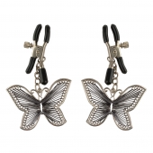 Зажимы на соски с бабочками Butterfly Nipple Clamps - Pipedream - купить с доставкой в Ельце