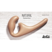 Бежевый безремневой страпон Seduction - 20,5 см. - Lola Games - купить с доставкой в Ельце