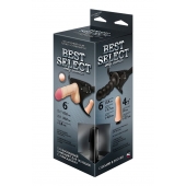 Черный пояс для женщин BEST SELECT с 3 насадками - LOVETOY (А-Полимер) - купить с доставкой в Ельце