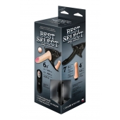 Черный женский пояс BEST SELECT с 3 насадками и вибрацией - LOVETOY (А-Полимер) - купить с доставкой в Ельце