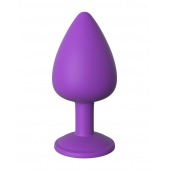 Фиолетовая анальная пробка со стразом Her Little Gem Large Plug - 9,5 см. - Pipedream - купить с доставкой в Ельце