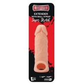 Телесная насадка EXTENDER WITH BALL STRAP 5.5 - 14 см. - Dream Toys - в Ельце купить с доставкой