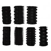 Набор из 7 черных насадок PENIS SLEEVES SET - Dream Toys - в Ельце купить с доставкой