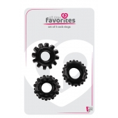 Набор из 3 черных эрекционных колец SET OF 3 COCKRINGS - Dream Toys - в Ельце купить с доставкой