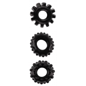 Набор из 3 черных эрекционных колец SET OF 3 COCKRINGS - Dream Toys - в Ельце купить с доставкой