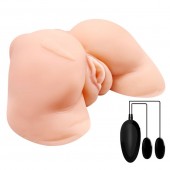 Телесная вибровагина Julie с 2 рабочими отверстиями - Baile - в Ельце купить с доставкой