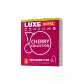 Презервативы с ароматом вишни LUXE Royal Cherry Collection - 3 шт. - Luxe - купить с доставкой в Ельце