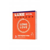 Презервативы с продлевающим эффектом LUXE Royal Long Love - 3 шт. - Luxe - купить с доставкой в Ельце