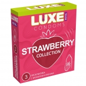 Презервативы с ароматом клубники LUXE Royal Strawberry Collection - 3 шт. - Luxe - купить с доставкой в Ельце