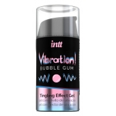 Жидкий интимный гель с эффектом вибрации Vibration! Bubble Gum - 15 мл. - INTT - купить с доставкой в Ельце