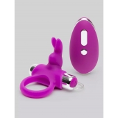 Лиловое виброкольцо с пультом ДУ Remote Control Cock Ring - Happy Rabbit - в Ельце купить с доставкой