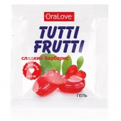 Гель-смазка Tutti-frutti со вкусом барбариса - 4 гр. - Биоритм - купить с доставкой в Ельце