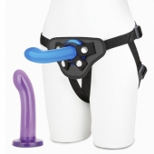 Страпон унисекс Beginners Strap-On с 2 насадками - 15 и 13 см. - Lux Fetish - купить с доставкой в Ельце