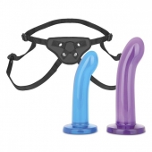 Страпон унисекс Beginners Strap-On с 2 насадками - 15 и 13 см. - Lux Fetish - купить с доставкой в Ельце