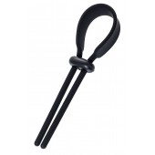 Черное эрекционное лассо на пенис Keb - A-toys - в Ельце купить с доставкой