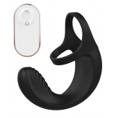 Черный анальный стимулятор с эрекционными кольцами Remote Couple Teaser - Dream Toys - в Ельце купить с доставкой