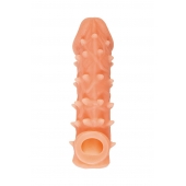 Телесная закрытая насадка с пупырышками Cock Sleeve Size M - 15,6 см. - KOKOS - в Ельце купить с доставкой