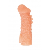 Телесная закрытая насадка с шершавой головкой Cock Sleeve Size L - 17,6 см. - KOKOS - в Ельце купить с доставкой