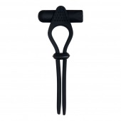 Черное эрекционное лассо с вибропулей Black Tie Affair - Zero Tolerance - в Ельце купить с доставкой