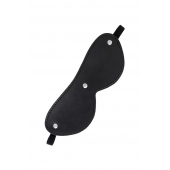 Черная кожаная маска Anonymo с мягким подкладом - ToyFa - купить с доставкой в Ельце