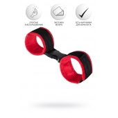 Красно-черные велюровые оковы Anonymo - ToyFa - купить с доставкой в Ельце