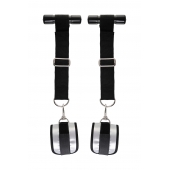 Черно-серебристые фиксаторы для рук на дверь Anonymo - ToyFa - купить с доставкой в Ельце